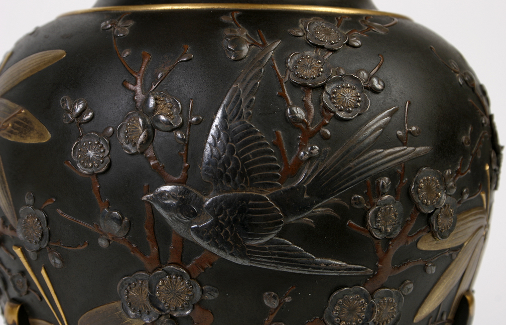 Pair of Japonisme Christofle Vases